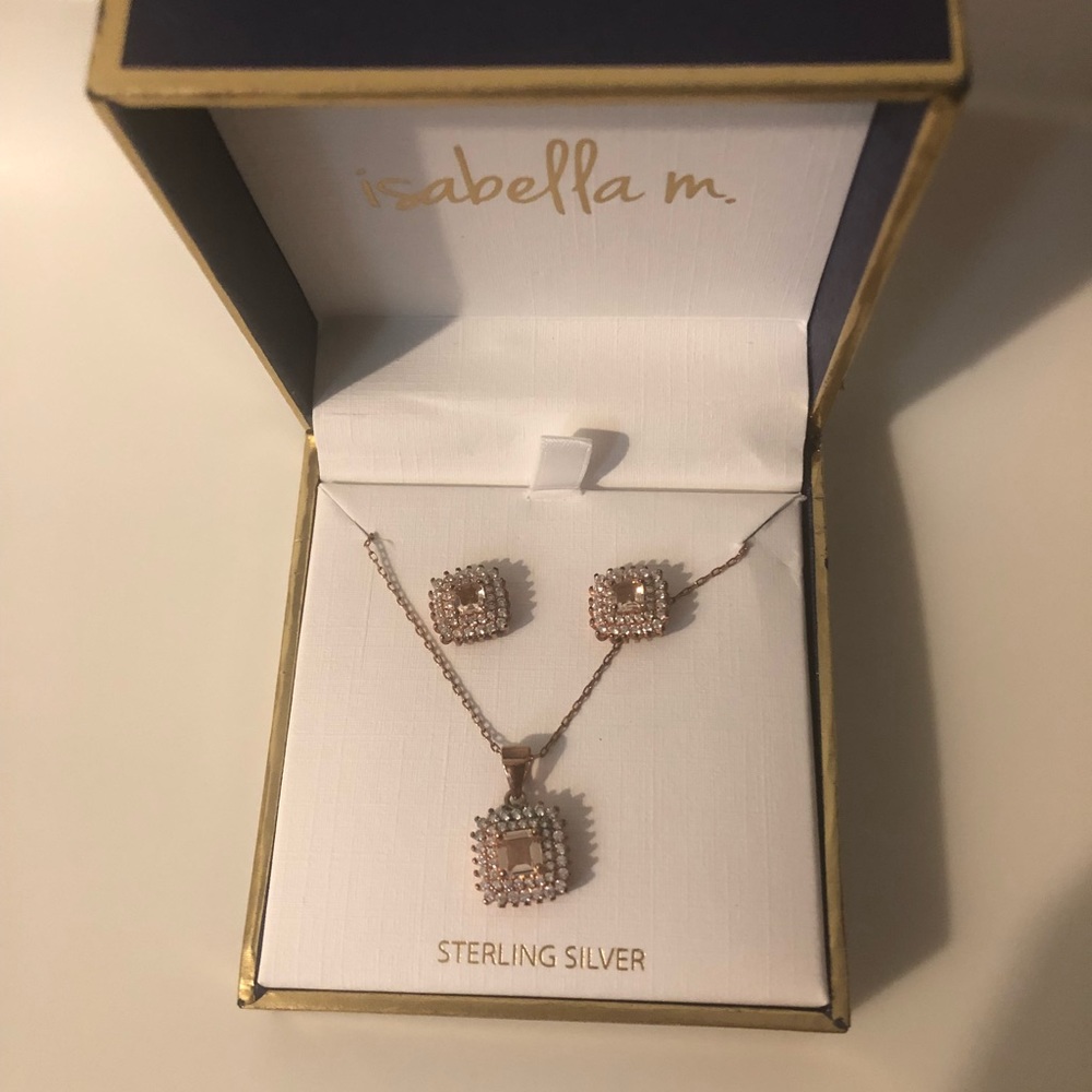 Set of necklace and earrings